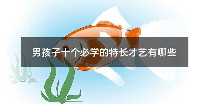 男孩子十个必学的特长才艺有哪些